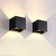 thumbnail image 1 of Juego de 2 luces LED de pared para exteriores Bcc de 12 W, luz de pared para exteriores ajustable en ángulo, blanco cálido 3000 K IP65 resistente al agua, aplique de pared moderno para sala de estar, dormitorio esquí esquí Gafas de esquí, 1 of 5