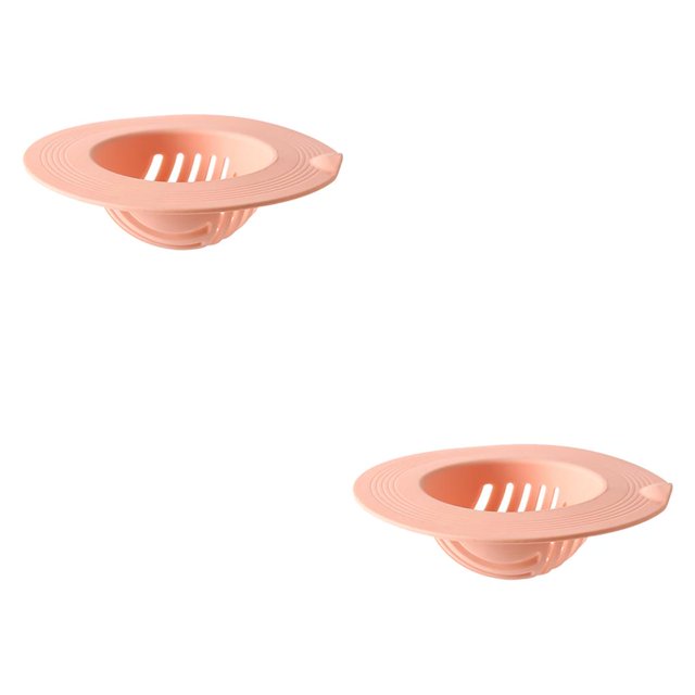 sweethay Tapón para fregadero de cocina, recogedor de pelo para baño, ducha Flexible, filtro antibloqueo, cubierta de drenaje de suelo Rosado 2piezas sweethay CBP139782