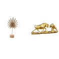 thumbnail image 1 of Escultura de hoja de metal, estatua de hoja de toro, figura de resina, adorno de animal, base de madera de hierro, estatua de escritorio, decoración a, 1 of 8