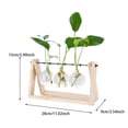 thumbnail image 2 of Planta Hidropónica Florero Transparente Marco De Madera Mesa Decorativa Vidrio Transparente Contenedor De Flores Bonsai Planta Decoración Florero Advancent HA039933-06, 2 of 6