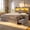 Gray, variant on Bed Frame Full with Storage Flip-Down Lighted Headboard & Charger, Farmhouse Wood Platform Bed with 4 Drawers Metal Slats Rustic Gray