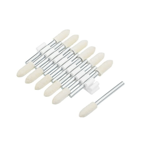 

5mm Wool Felt Mounted Points Tapered Polishing Buffing Wheels Grinding Head with 1/8-inch Shank for Rotary Tool 1 Set