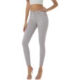 thumbnail image 1 of Jeans elásticos ajustados de tiro medio de color con bolsillo real de 98% algodón de color para mujer (regular y grande) gris claro-levantamiento de glúteos2, 1 of 5