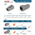 thumbnail image 2 of Kit de Conectores Automotrices JRready Deutsch DTM Impermeables de 4 Pines para 20-22 AWG, 2 of 8