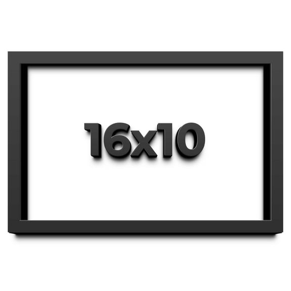 16x10 Shadow Box Frame Black | 1 inches Deep Real Wood Contemporary Shadowbox Display Frame | UV