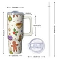 thumbnail image 2 of 30oz Christmas Tree Tumbler with Lid Straw Stainless Steel Insulated Cup Holiday Coffee Water Bottle Gifts, 2 of 5
