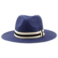 thumbnail image 4 of WEIYLL Men Sun Hat Activities Versatile Elastic Stripe Band Classic Design Dark Blue Beach Caps, 4 of 4