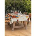 thumbnail image 2 of Outdoor Tablecloth with Umbrella Hole and Zipper, Thanksgiving Rectangle Table Cloth 60x120 Inch Waterproof Tablecloth, Fall Scarecrows Maple Leaf Truck Beige Picnic Table Cover for Patio Camping, 2 of 7