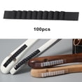 thumbnail image 5 of Fiocias 100 Pieces Adhesive Clothes Hanger Grips Shoulder Strap Grip Hanger Strips Black Black 10x90mm, 5 of 9