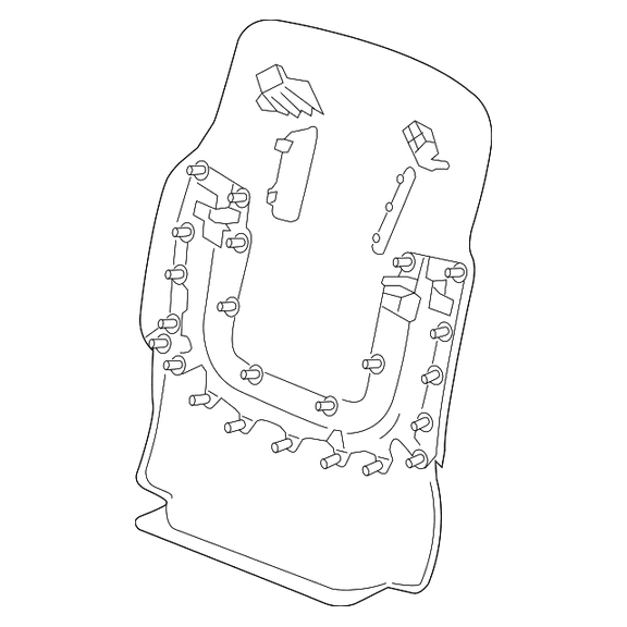 Genuine OE GM Seat Back Panel 23365184