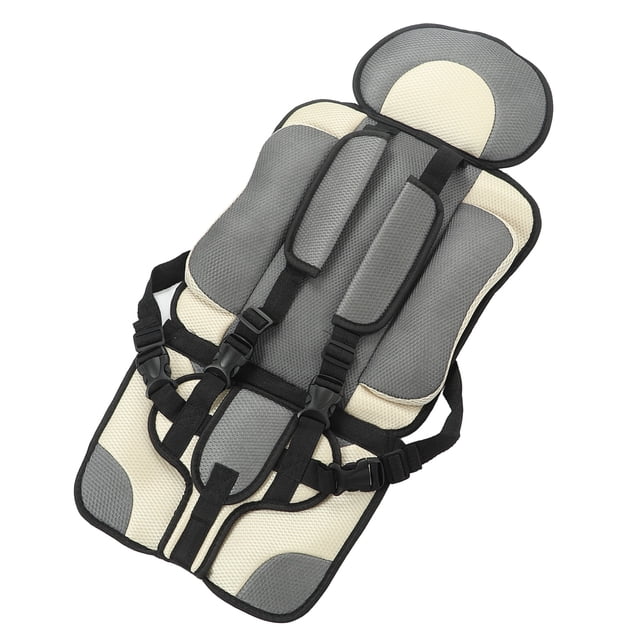 Asiento De Automóvil Simple, Mesh De Aire Lavable Facric Plegable Corias Ajustables ASIENTO DE SEGURIDAD DE NIÑOS PORTABLES PARA Vacaciones Para Niños Pequeños