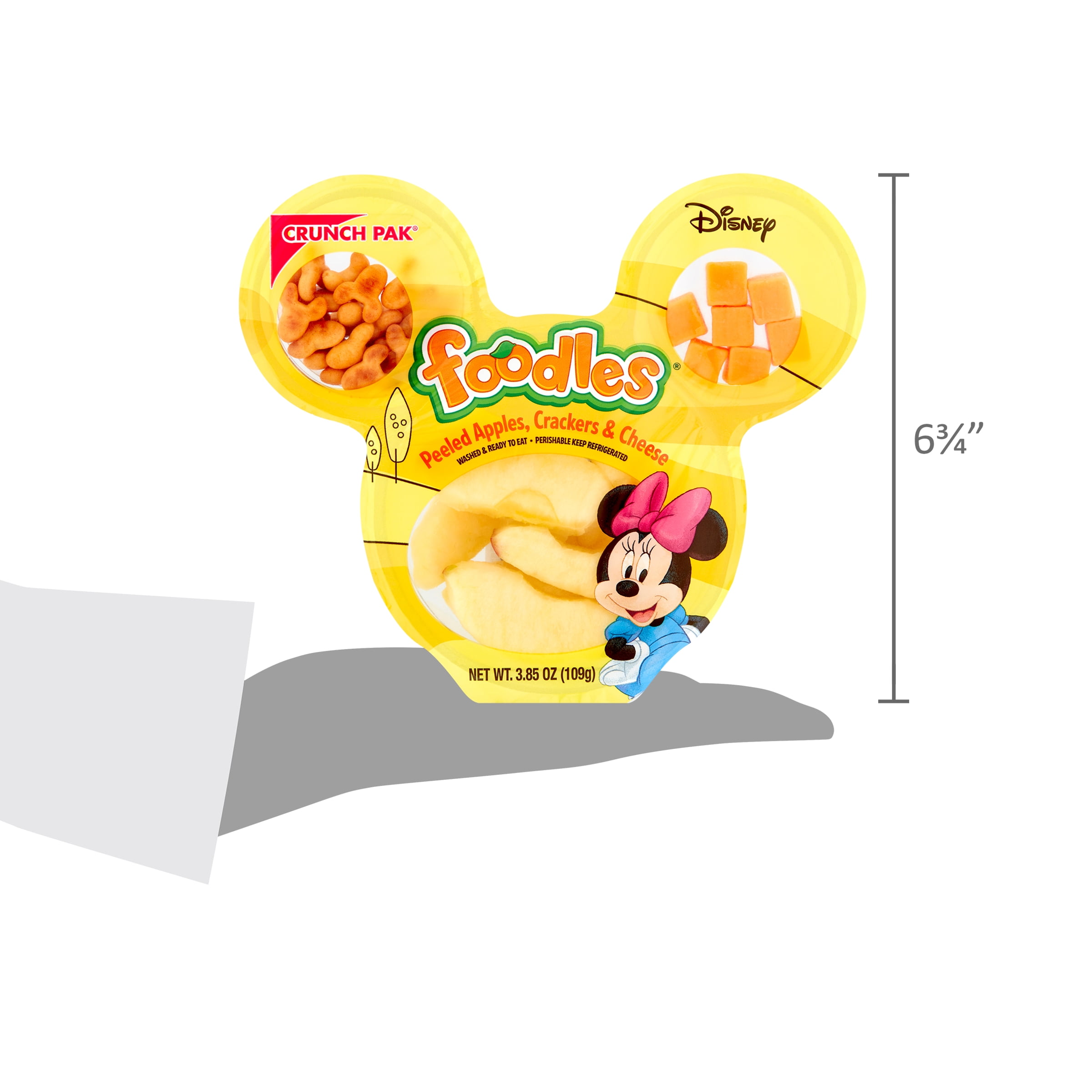Crunch Pak Foodles Snack Pack with Peeled Apples, Crackers & Cheese, 3.85 oz