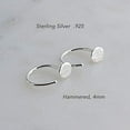 thumbnail image 4 of Half Huggie Hammered Silver Disc Hoop Earrings for Women Tiny Cartilage Stud Piercing Earring Hypoallergenic Screw Back Dainty Hug Cartilage (4mm | 1 Pair, 18 Gauge), 4 of 9