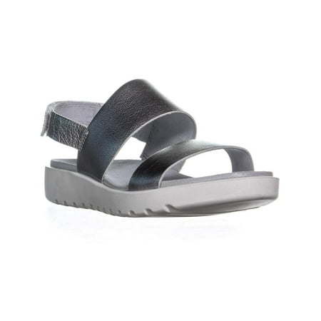 Womens ECCO Freja Round Toe Comfort Sport Sandals, Silver, 9 US / 40