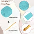 thumbnail image 3 of Uxcell T-Shirt Yarn for Crocheting with Hook 2 Pack 196 Yards Yarn Lake Blue, 3 of 6