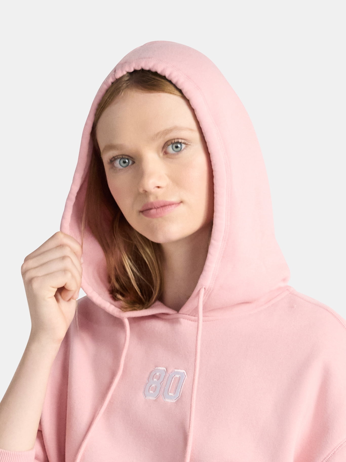 No Boundaries Bubble-Hem Hoodie and Drawstring Shorts Set, 2-Piece, Women’s