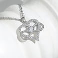 thumbnail image 2 of SFTING Women's Infinity Heart Necklace 925 Sterling Silver with Cubic Zirconia Birthstone Fashion Necklace for Holiday or Festival Wear, Gift for Girlfriend/Wife, 2 of 5