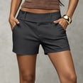 thumbnail image 2 of Women's Stretch Twill Chino Shorts Tailored High Waisted Summer Dressy Casual Shorts with Pockets, XS, 2 of 5