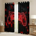thumbnail image 2 of jejeloiu Cartoon Gamepard Black Out Curtains,Teen Video Gamer Curtains Pack of 2 (42x63 Each),Red Black Bedroom Curtains For Boys Kids,Luxury Bedroom Decor, 2 of 6