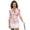 Cherry Blossom Butterfly, variant on Pink Polka Dot Women Sport Shirts 3/4 Sleeve Cloth Workout Tennis T-Shirts Quarter Zip Machine Washable for Golf,Tennis,Hiking,Running,Gym