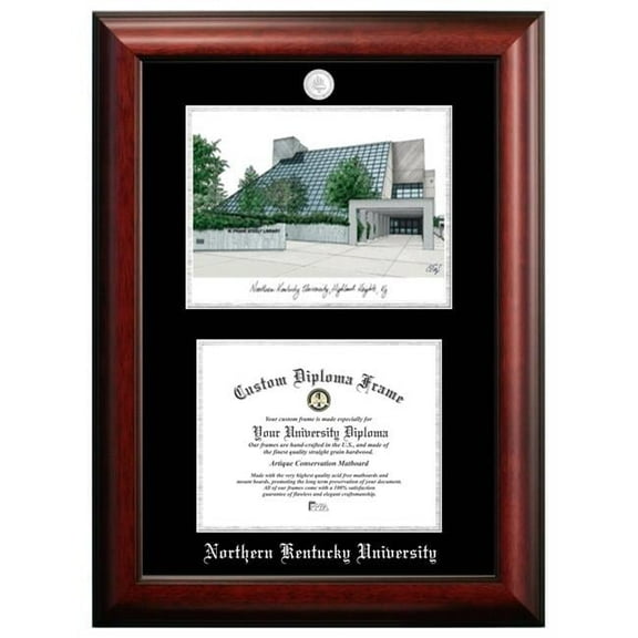 Campus Images KY977LSED-1185 11 x 8.5 in. Northern Kentucky University Silver Embossed Diploma Frame with Lithograph