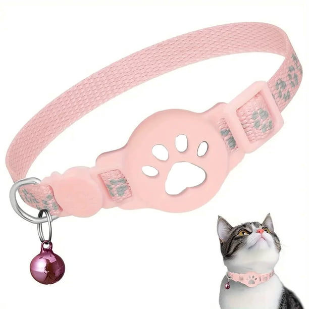 Methold Localizador GPS para gatos, sistema dual, resistente al agua, larga duración de la batería, compatible con perros y gatos. Suministros para gatos Rosa + Blanco Sistema dual