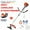 2 in 1 (Orange), variant on Seipouy 52CC 2-Stroke Gas Weed Eater, 5 in 1 Gas String Trimmer, High Power Weed Wacker Gas Powe, Upgraded Brush Cutter Hedge Trimmer, Multi Functional Trimming Tools for Lawn, Yard, Garden