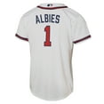 thumbnail image 3 of Youth Nike Ozzie Albies White Atlanta Braves Home Replica Player Jersey, 3 of 3