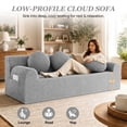 thumbnail image 6 of UHOMEPRO 71"W Sofa and Couch, 3 Seater Extra Deep Seat Cloud Couch with 3 Pillows and Side Pockets for Living Room Small Space, 1200lbs, Light Gray, 6 of 9