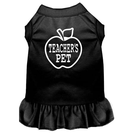 Black Pet Screen - Teachers Pet Screen Print Dress Black Lg (14)