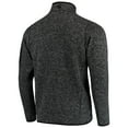 thumbnail image 3 of Men's Antigua Heather Black New England Patriots Fortune Quarter-Zip Pullover Jacket, 3 of 4