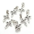 thumbnail image 2 of U8MO 10pcs Tibetan Alloy European Dangle Beads Large Hole Antique Silver Charms Craft-Cross, 2 of 2