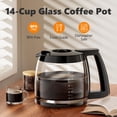 thumbnail image 4 of 14 Cup Coffee Pot Replacement,Cuisinart Coffee Pot Replacement Maker Models DCC-3200, DCC-2200, DCC-2200RC, DCC-2600, DCC-2800, DCC-3200FR, CBC-7200PC, DCC-1800FR,Glass Coffee Pot, 4 of 7