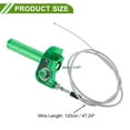 thumbnail image 4 of Empuñadura del Acelerador de 22mm Unique Bargains con 1 cable de acelerador blanco de 120cm, 1 par de fundas de manillar verdes y accesorios de tornillo de aleación de aluminio y goma para motocicleta, 4 of 6