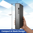 thumbnail image 3 of Lenovo ThinkCentre neo 55q MFF Business Desktop, AMD Ryzen 5 220, 32GB DDR5, 2TB SSD, Windows 11 Pro, 3 of 7