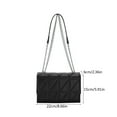 thumbnail image 3 of FENOHREFE Vintage Crossbody Bag with Chain Strap for Women and Girls Rhombus Lattice Pattern PU Shoulder Bags, 3 of 8