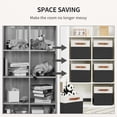thumbnail image 4 of ENLOY Fabric Cube Storage Organizer Bins, 13x13 inch - 4 Pack Foldable Storage Cube Bins for Shelves, Large Capacity Storage Boxes with Leather Handle, Black, 4 of 7
