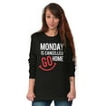 thumbnail image 4 of Monday Cancelled Go Home Weekend Vibe Plus Size Long Sleeve Graphic Tee Shirt Brisco Brands 2X, 4 of 5