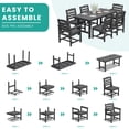 thumbnail image 5 of LOYALICE 7 PC Outdoor Patio Furniture Set, Patio Dining Sets, 6 Chairs and 1 Table, Gray, 5 of 10