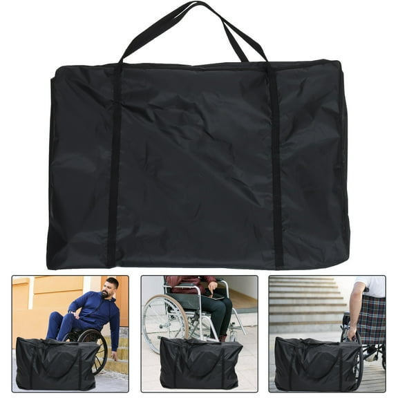 MIPCASE Lightweight Portable Wheelchair Carrying Case with Wear Resistant Oxford Cloth in Black