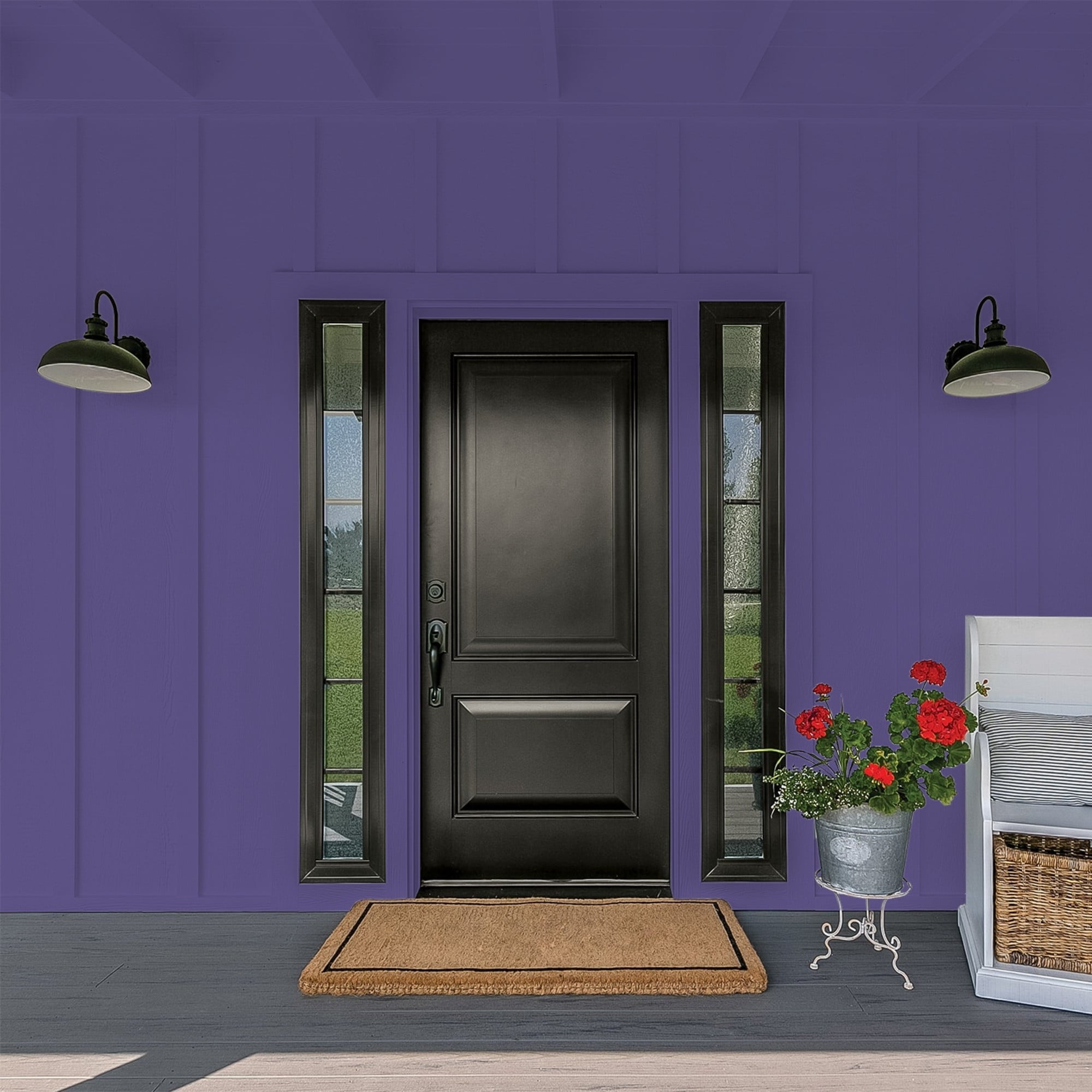 Glidden High Endurance Plus Imperial Purple Flat Exterior Paint and Primer, 1 Gallon