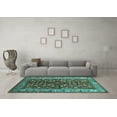 thumbnail image 3 of Ahgly Company Indoor Rectangle Oriental Turquoise Blue Industrial Area Rugs, 7' x 9', 3 of 4