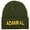 Olive, variant on Admiral Military Embroidered Long Beanie - Navy OSFM