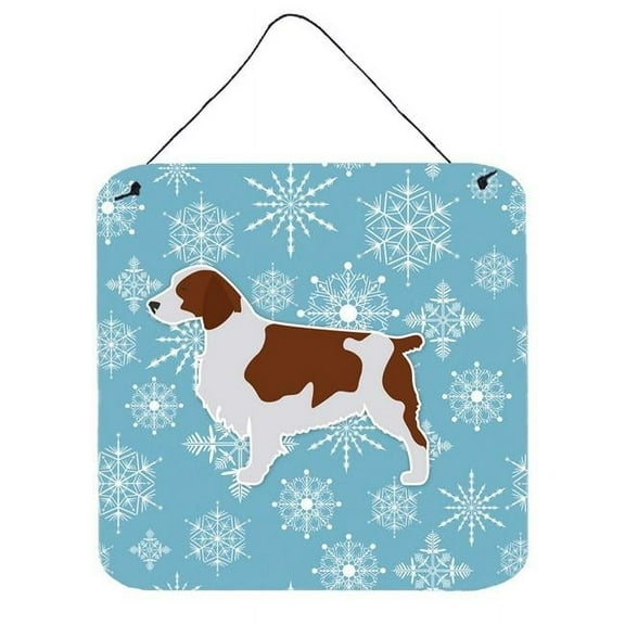 Winter Snowflake Welsh Springer Spaniel Wall or Door Hanging Prints