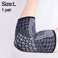 thumbnail image 2 of Elbow Brace Compression Sleeve Arm Support Sleeves Forearm for,Arthritis, Workout, Weight lifting-grey-L code, 2 of 5