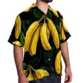 thumbnail image 2 of Banana Men's Short Sleeve Spread Collar Beach Shirts Casual Printed Button Down Unisex Summer Tops, 2 of 6