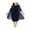 Navy Blue, variant on Women Dress Round Neck Half Sleeve Glitter Shawl Design Plus Size Dress Loose Hem Slimming Casual Dress Office Party Wear Red