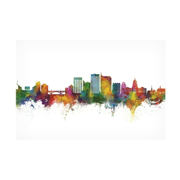 Michael Tompsett 'Boise Idaho Skyline' Canvas Art