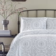 thumbnail image 6 of Jessica Simpson Gray Medallion Polyester King Coverlet, 6 of 7