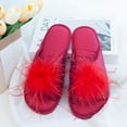 thumbnail image 5 of Lady Soft Memory Foam Fashion Red Slippers for Women Summer House Indoor Slippers Cute Kawaii Elegant Funny Home Shoes Adults Outdoor（Size： 7-8）, 5 of 5